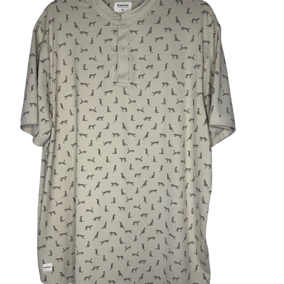 Mantra Mens Catalyst Polo Namibia Collection Cheetah XL Golf Athletic Stretch - Picture 3 of 12